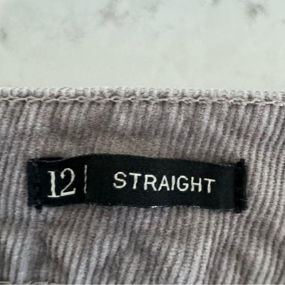 Talbots Womens Jeans Gray Straight Sz 12 FLAWLESS FIVE-POCKET Corduroy - Picture 9 of 10